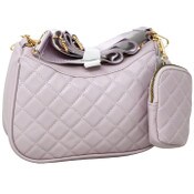 Wholesale - LILAC QUILTED HOBO CROSSBODY wWEB STRAP AND COIN PURSE C/P 24
